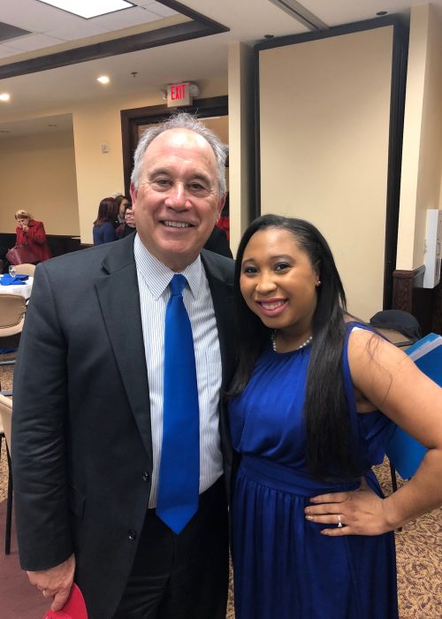 Ajay Pittman pictured with Governor David Walters