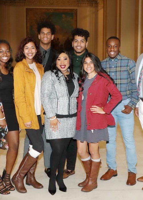 John Marshall High School students attending the 2018 swearing in ceremony for Representative Ajay Pittman.