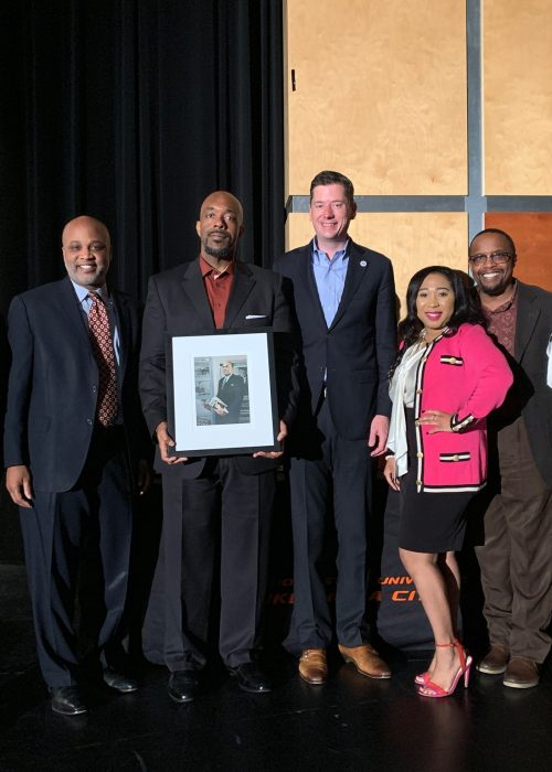 Community Leaders at Douglas High School honoring Ralph Ellison.