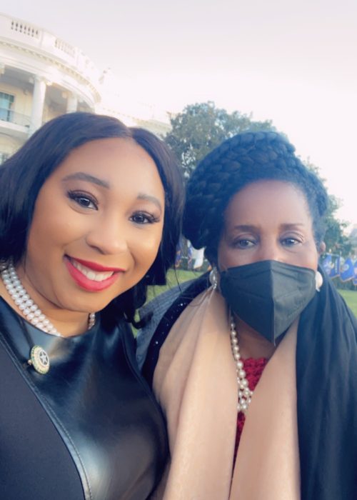 Congresswomen Shelia Jackson Lee (TX) with Representative Ajay Pittman at the Whitehouse.