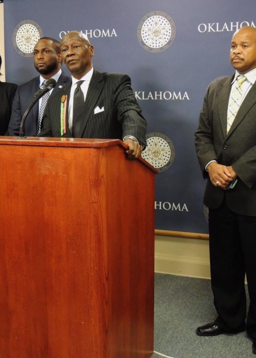 2019 Oklahoma Legislative Black Caucus host press conference.