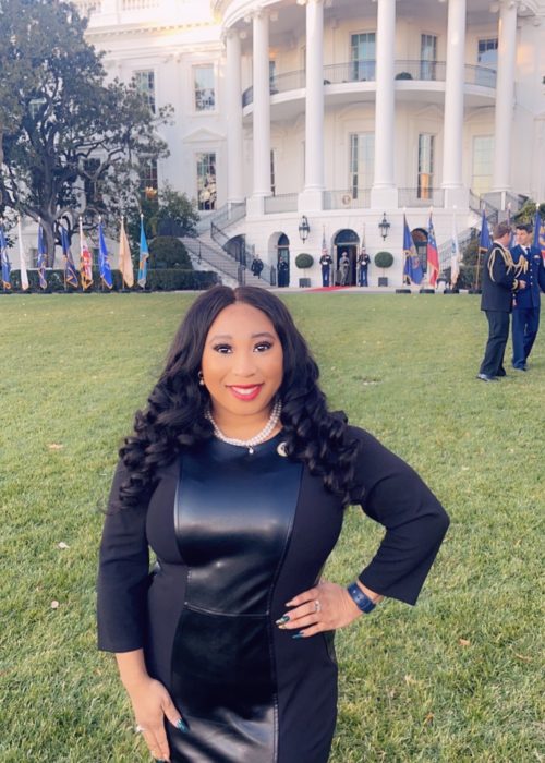 State Representative Ajay Pittman on White House Lawn for the 2021 President Biden Infrastructure Bill Signing